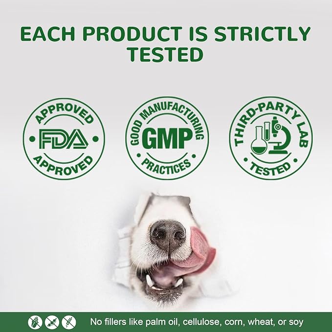 Dog Allergy Chews, Dog Itch Relief Chews for Paw Licking Itchy Skin Seasonal Allergies, Probiotics with Omega-3 Turmeric Astragalus for Large Dogs Coat Immune Supplement-150ct