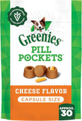 Greenies Pill Pockets for Dogs, Large Size Soft Dog Treats, Cheese Flavor, 7.9 oz. Pouch