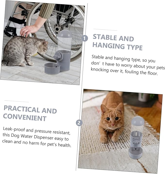 Milisten Wear-Resistant Automatic Pet Water Feeder for Dogs Cats Convenient Hanging Design Capacity Easy to and Install for Hydration Needs