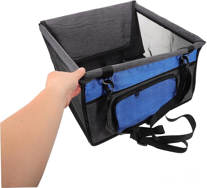 Kisangel Portable Pet Car Seat with Material and Non- Backing Suitable for Dogs and Cats Breathable Design with Easy Installation for Travel and Daily Use