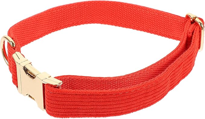 ERINGOGO Adjustable Small Dog Collar with Metal Buckle, Heavy Duty Cloth Pet Neck Chain for Outdoor Use, Xs Size Collar for Small to Medium Dogs