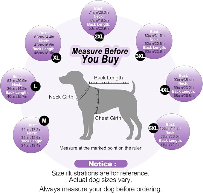 Dog Sweaters for Extra Large Dogs Girl, Dog Sweater Dress with Leash Hole, Thick Turtleneck Knitwear for Female Dogs, Warm Fall Winter Dress for Cold Weather, Holiday - Purple XXXXXL