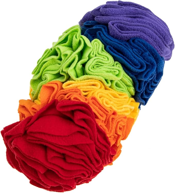 HANABASS Portable Dog Snuffle Mat Colorful Foraging Toy for Puppies Interactive Feeding Puzzle Engaging and Durable Design for Mental Stimulation and Boredom Relief