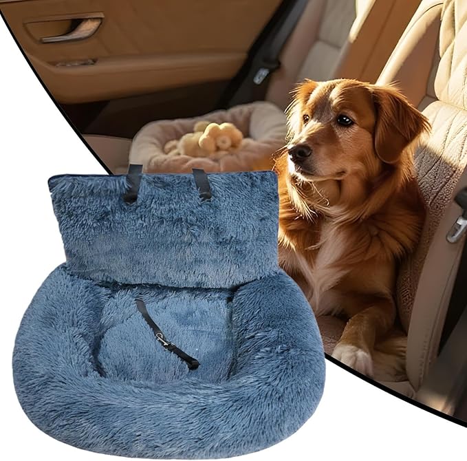 Dog Car Seat | Soft Dog Car Seat Boosters - Non-Slip Travel Bed Pet Cushion for Traveling Camping Kitten Road Trip Daily Commuting Vet Visit Adventures
