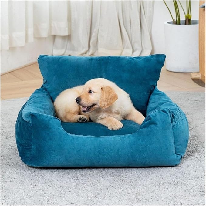 Dog Car Seat Bed Luxury Pet Booster Travel Carrier Mattress For Dogs Pet Car Seat Covers Cushion Washable With Safety Buckle