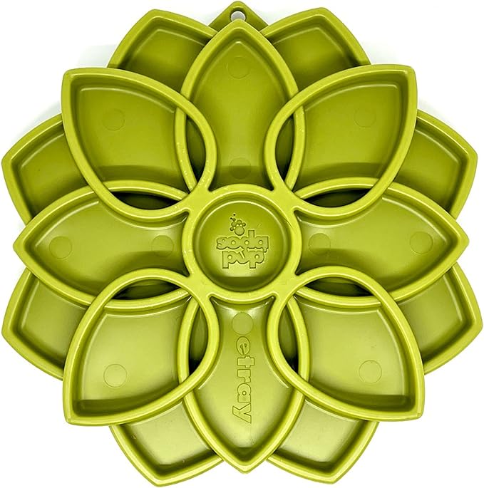 SodaPup Mandala eTray – Durable Slow Feeder Tray Made in USA from Non-Toxic, Pet-Safe, Food Safe Material for Mental Stimulation, Calming, Avoiding Overfeeding, Slow Eating, Healthy Digestion & Mor