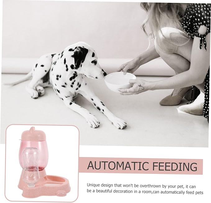 1PC Automatic Cat Water Dispenser and Dog Bowl Feeder Non Slip Design Prevents Wetting Pets Hair for Cats and Dogs Promotes Healthy Eating Habits