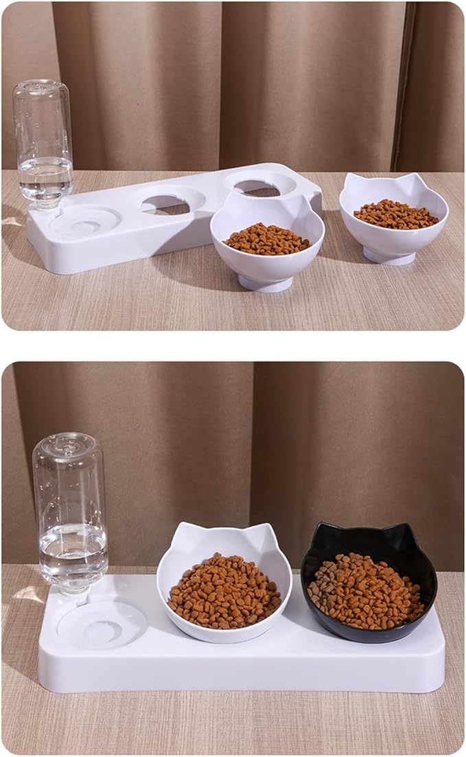 Pet Feeder and Waterer Pet Bowl Automatic Feeder with Water Fountain Dog Food Food Water Bowl Food Water Bowl Dispenser