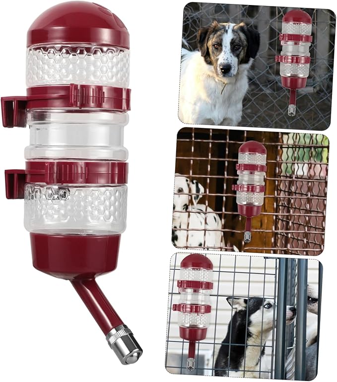 VANZACK Hanging Dog Water Dispenser Automatic Puppy Water Feeder for Cages Large Capacity Pet Waterer Easy Visibility for Cats and Dogs for Pets Home and Travel