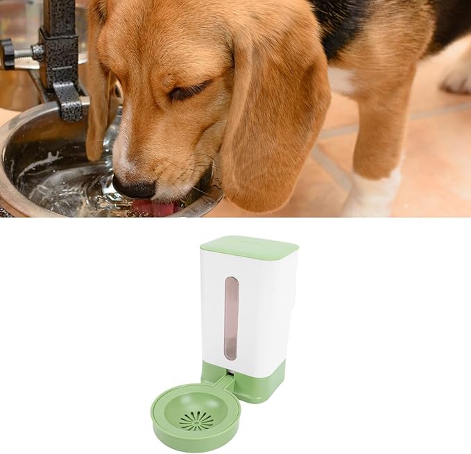 Pssopp Hanging Cage Automatic Pet Waterer, 1.5L Cage Water Bottle Pet Water Container for Dogs Cats Bunny Indoor (Green)