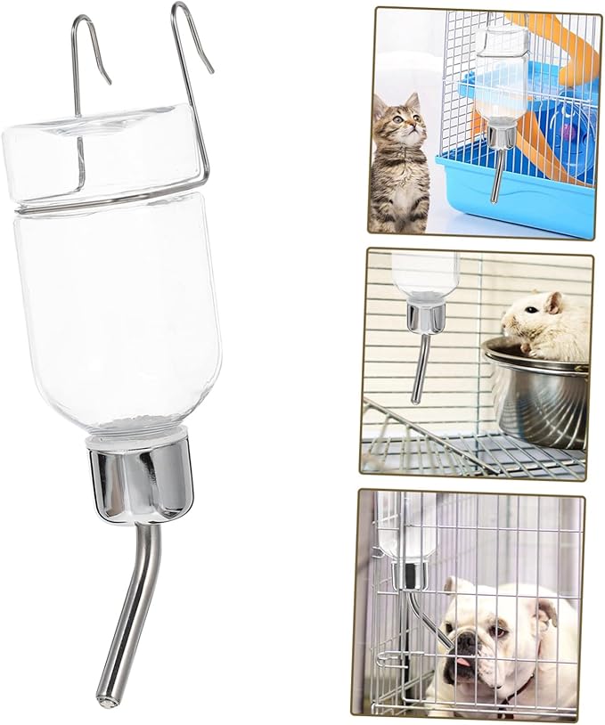 Pet Automatic Water Feeder for Dogs and Cats Non-Leak Hanging Dispenser Nozzle for Pets Convenient Cage Accessory