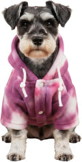 Mklhgty Tie Dye Dog Hoodie, Winter Coat for Small Dogs - Ultra-Soft Adjustable Warm Hood, Breathable Comfort Fabric for Daily Use
