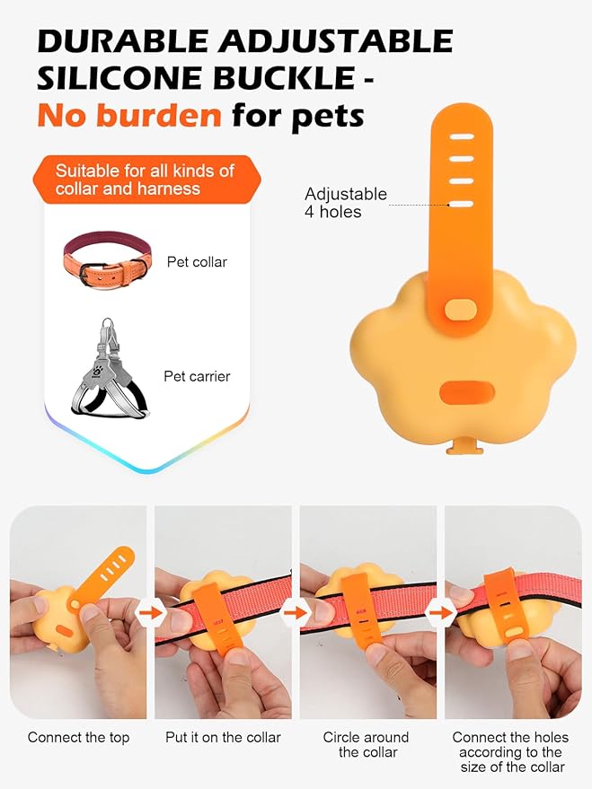 Lekereise Dog Lights for Night Walking, 6 Modes IPX5 Waterproof Dog Collar Lights Up Clip on, Rechargeable LED Pet Harness Collar Light Glow in The Dark Nighttime Camping Bike Accessories