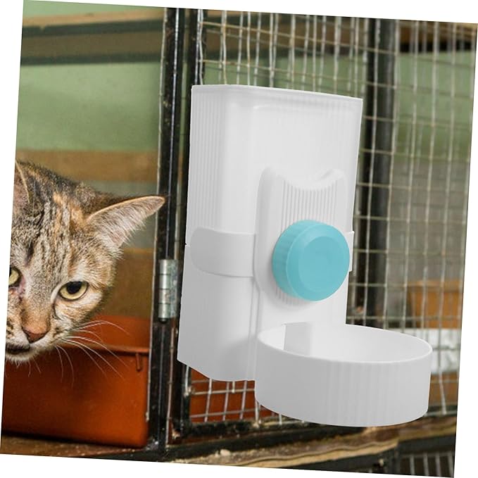 Happyyami Automatic Pet Water Dispenser for Cats and Dogs Easy Installation Feeder Container Leak Design Suitable for Cages Wire Spacing Convenient Pet Supply