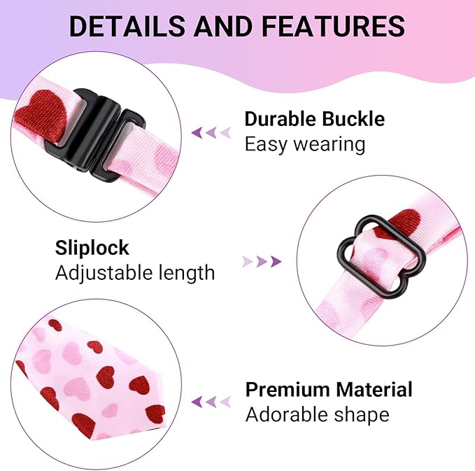 Segarty 60 PCS Small Dog Ties, Assorted Pattern Adjustable Pet Bow Ties for Small Dogs Bows Cats Grooming Bowties Puppy Neckties Festival Party Valentine Photography Birthday Gift Holiday Costumes