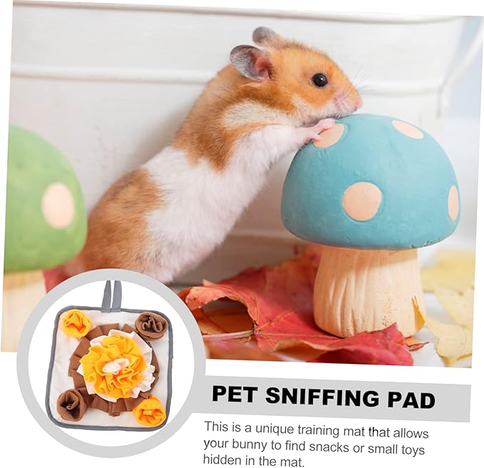 BESPORTBLE Fresh Pet Snuffle Mat Slow Feeding Pad for Small Dogs Rabbit Training Mat Milk Bones