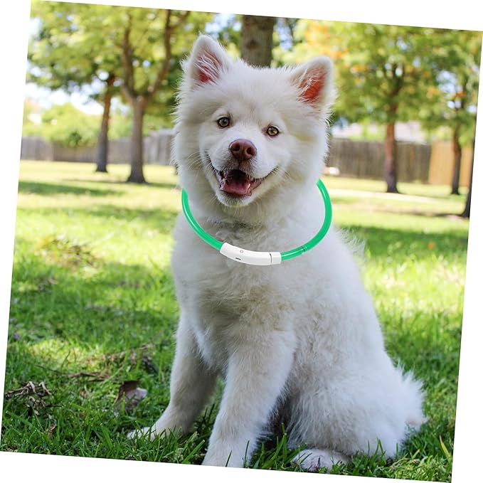 USB Rechargeable LED PET Collar 70cm Luminous Safety Collar Flashing Lights for Dogs Waterproof and Adjustable Reflective Design for Evening