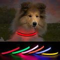 Glowing Dog Collars for Large Dogs, Glow Dog Collars Rechargeable, Flashing Dog Collars for Dark, Waterproof Led Light Up Collar (Red, Pack of 1, L)