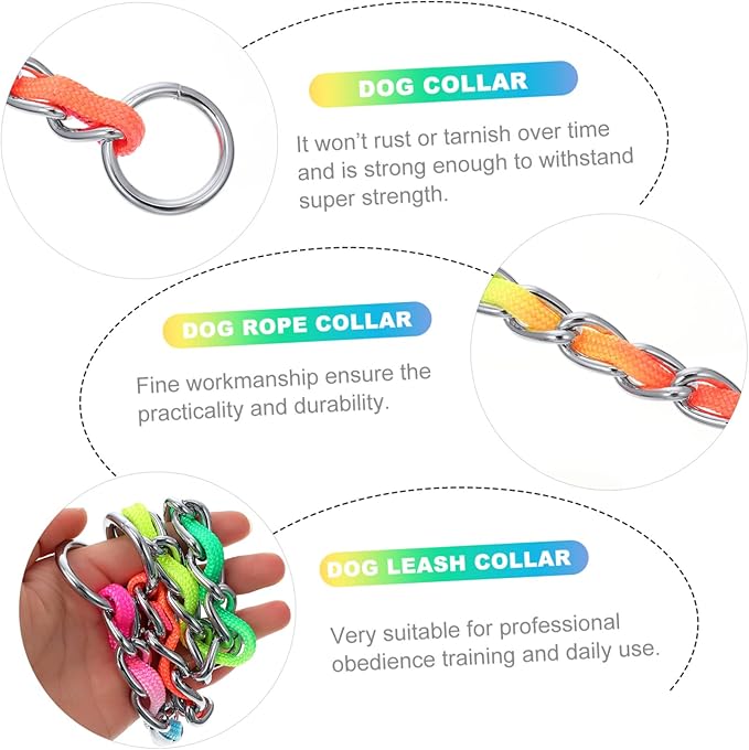 SUPVOX Unique Design Dog Collar Puppy Chain Collar Stylish Dog Traction Rope Fashionable
