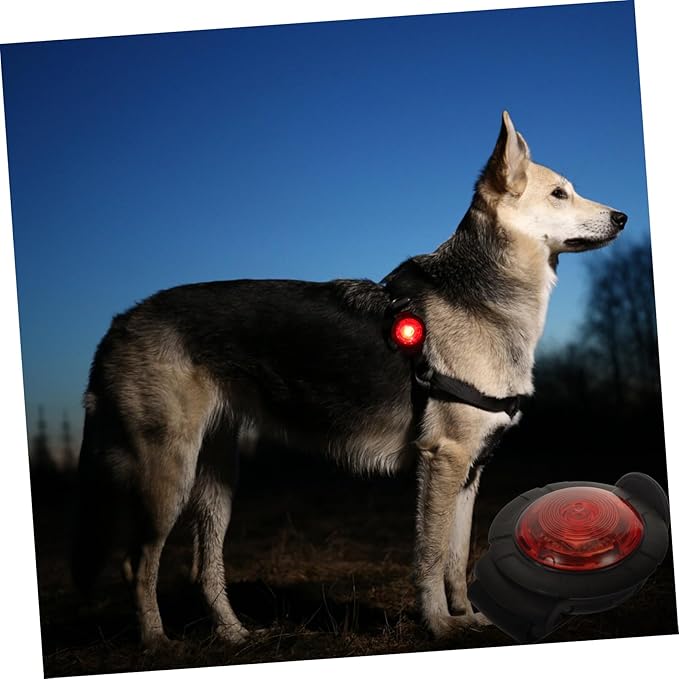 Angoily Dog Walking Lamp Night Safety Pet Supply Red Lightweight Dog Collar Light