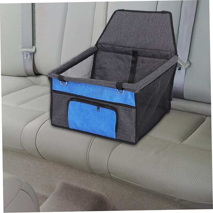 Portable Dog Seat Cover Pet Car Seat for Dogs Thickened Design with Front Pocket Easy Installation for Travel Convenience Deep