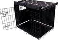 Pet Prime Dog Crate Cover Indoor/Outdoor Durable Windproof 600D Oxford Fabric Pet Kennel Cover Fit for 24 30 36 42 48 Inches Wire Dog Crate for Small and Large Dogs-Cover Only(24 Inch (24"x18"x19"))