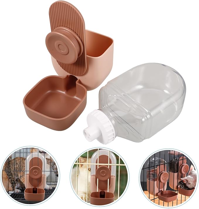 KESYOO Hanging Type Pet Water Dispenser Automatic Feeder for Cats Dogs Leak Design Securely Mounts Cage Keeps Water Fresh for Pets
