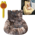 Car Seat, Dog Bed for Car with Removable Cushion, Dog Cars Bed with Thick Cushion, Waterproof, Easy to Clean & Install in All Vehicles for Large Small Dogs (Dark Coffee,23.6 * 28.3in)