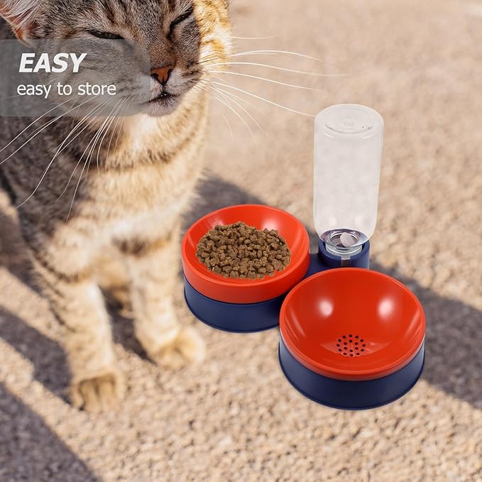 Automatic Cat Dog Feeder Water Bowl Dry Wet Food Dispenser Compact Design Deep for Pets Easy to Use No Constant Refilling Needed