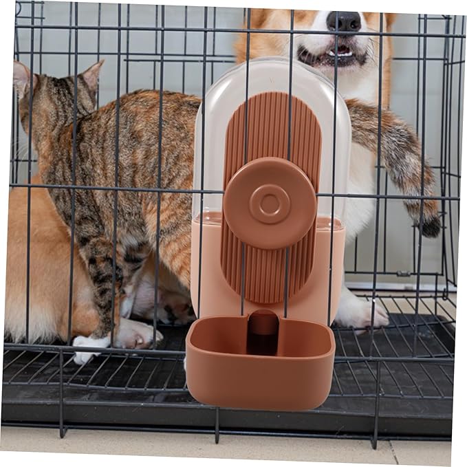 POPETPOP Hanging Pet Water Dispenser for Dogs and Cats Automatic Water Feeding Device Easy to Install for Cages and Crates