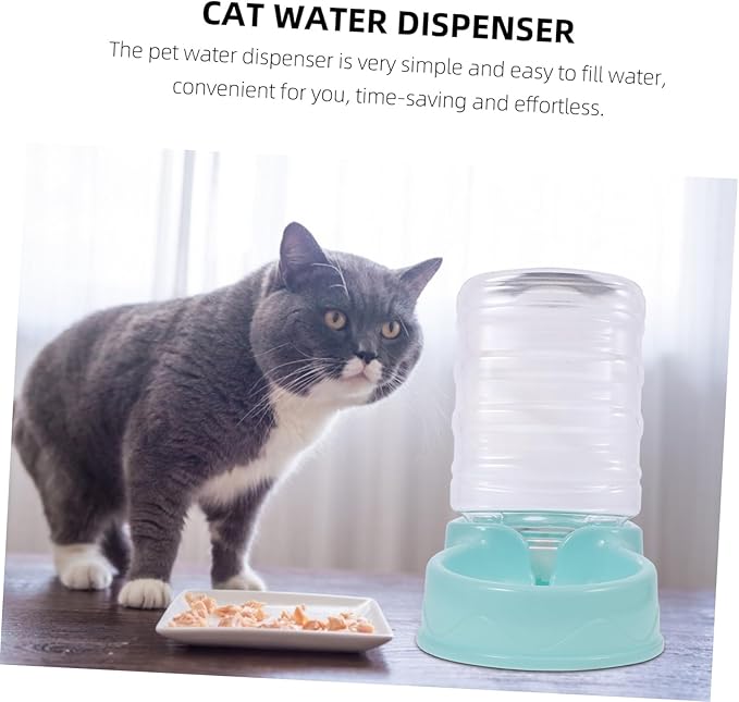 VANZACK Automatic Cat Water Fountain Cat Feeder Pet Feeder Dispenser for Dogs Bowl Easy to Clean