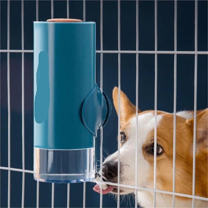 Dog Cat Automatic Dispenser Hanging Pet Drinker Fountain Head Ball Mouth Feeder Small Pets Drinking Bottle Dispenser(White)
