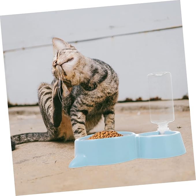 SUPVOX 1pc Pet Drinking Bowl Detachable Design Stainless Steel Pet Feeder for Cats and Dogs Easy to Lightweight and Portable Tip Water Container