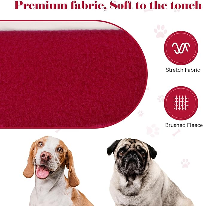 Dog Sweaters for Large Dogs Pet Sweater Solid Soft Brushed Fleece Dog Hoodie Clothes Pet Hoodie Sweatshirt with Pocket(Red-XXL)