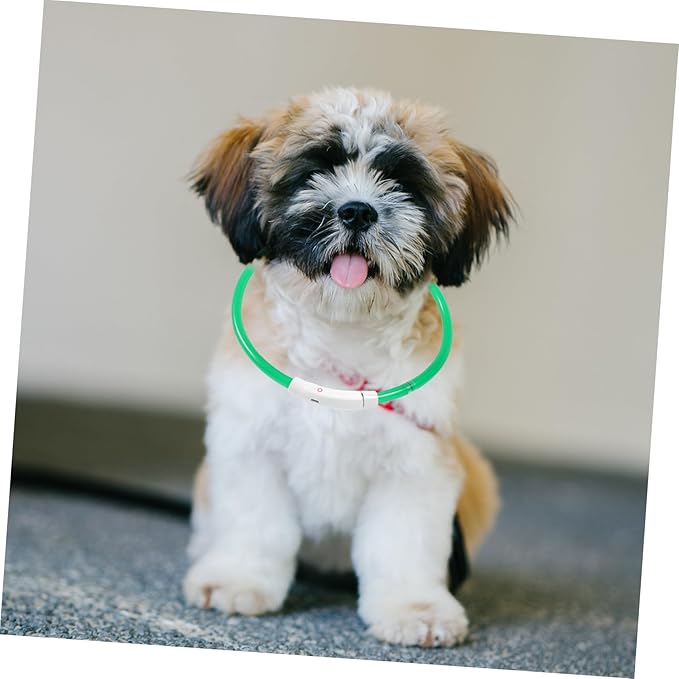 USB Rechargeable LED PET Collar 70cm Luminous Safety Collar Flashing Lights for Dogs Waterproof and Adjustable Reflective Design for Evening