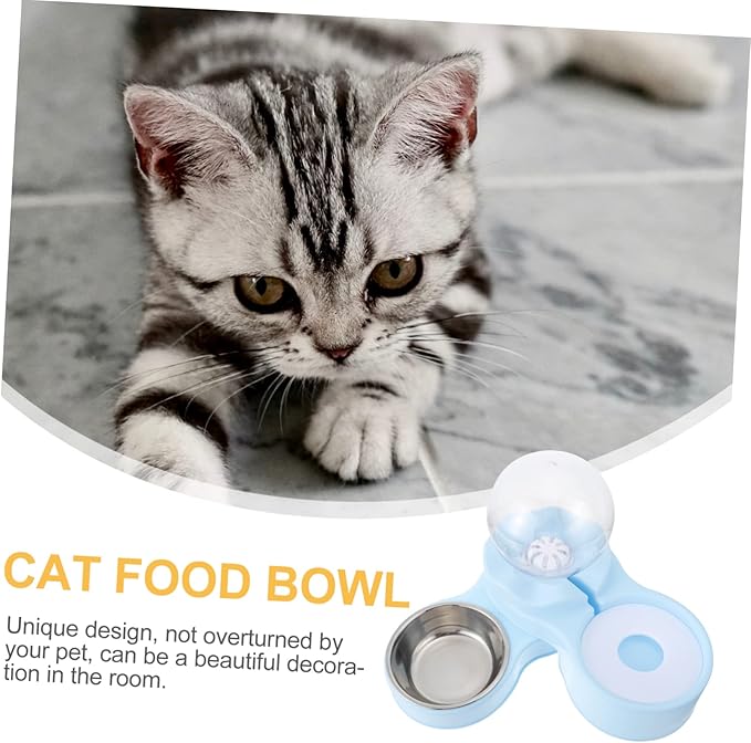 Happyyami Automatic Cat Bowl Dispenser Food Bowls Large Capacity Water Bottle Pet Water Feeder