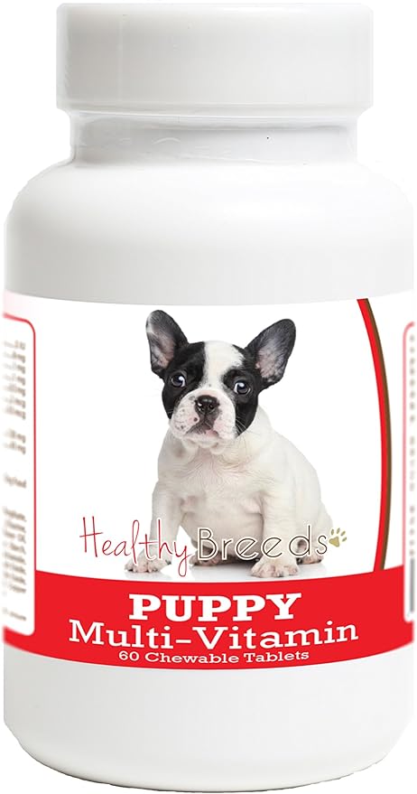 Healthy Breeds French Bulldog Puppy Dog Multivitamin Tablet 60 Count