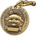 Vintage Pure Copper Pet ID Tags,Personalized Dog Tags,Three-Dimensional Relief Pet Pattern,Lettering on The Front and Back,Custom Pet Tags (B19-Pomeranian)