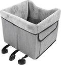 Tissting Dog Booster Car Seat for Small Dogs, 13 x 15.5 x 14.5 in, Adjustable Safety Belts - Portable Pet Car Seat with Storage Pockets, Oxford Fabric, Ideal for Travel and Commuting