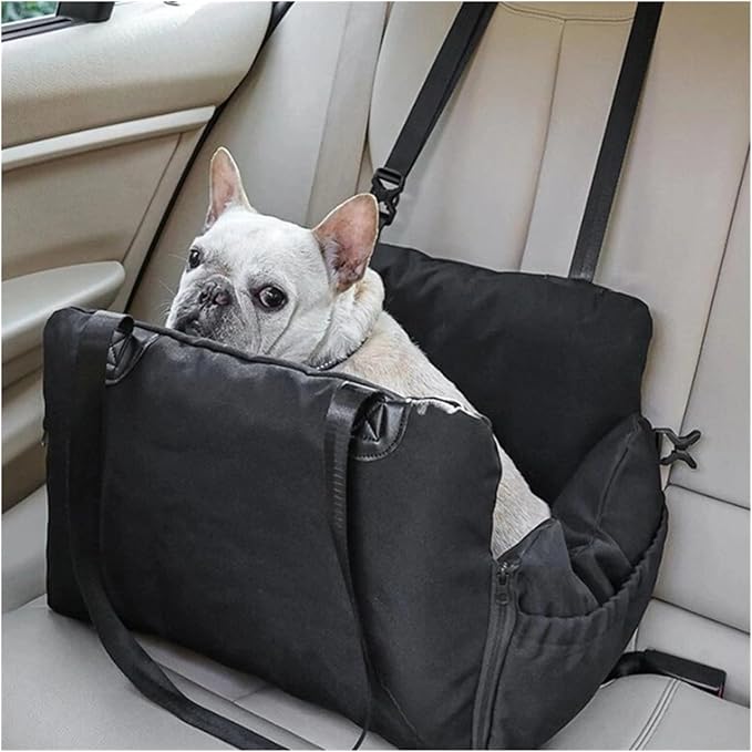 Dog Car Seat Nest Sofa Pet Travel Car Seat Durable Pet Carrier Bed Removable Cushion Pet Booster Seat For Small Medium Dogs(Gray)