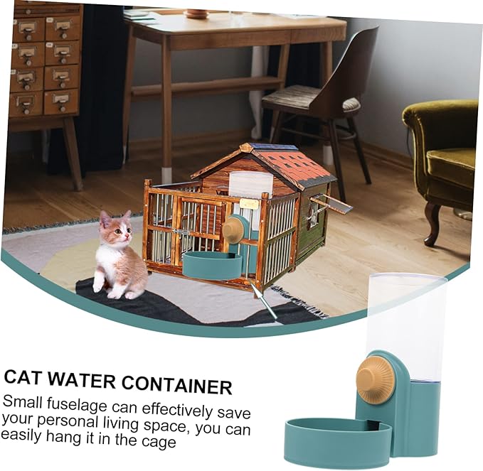 1pc Automatic Cat Water Dispenser Pet Cage Hanging Waterer Easy Install Continuous Height Pet Drinking Tool for Dogs Cats