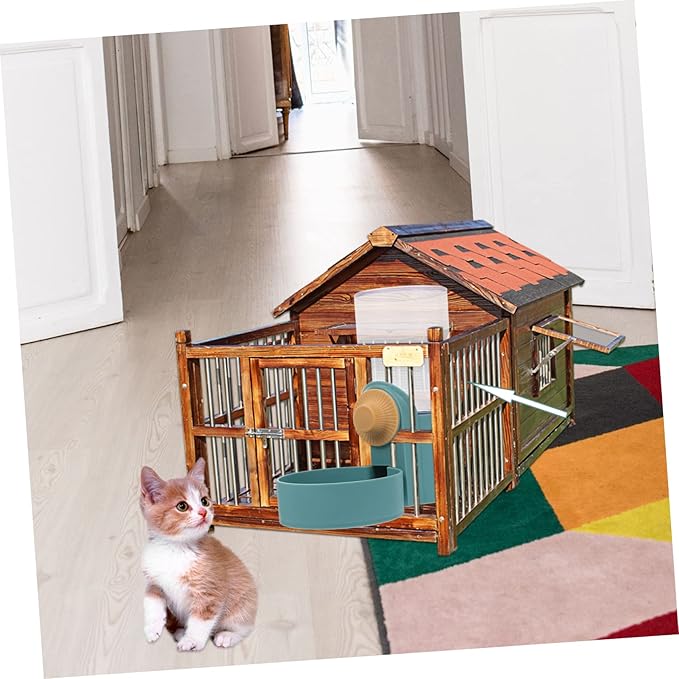 SUPVOX 1pc Automatic Cat Water Dispenser Compact Pet Cage Water Feeder for Dogs Cats for Pets Lightweight and Easy to Store Green