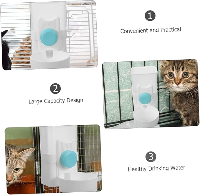 Automatic Pet Water Feeder for Dogs and Cats Secure Hanging Water Dispenser for Pet Cages for Animals Easy to Install Stable Design Comfortable Drinking
