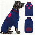 Dog Sweater for Medium Large Dogs, Cold Weather Cable Knit Pullover, Thick Warm Turtleneck Winter Clothes for French Bulldog, Labrador, Golden Retriever, German Shepherd, Great Dane- Blue 5XL