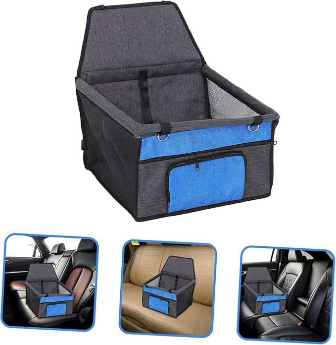 YARNOW Dog Car Seat Pet Cat Seat Portable Puppy Travel Carrier with Front Pocket Comfortable for Small Dog