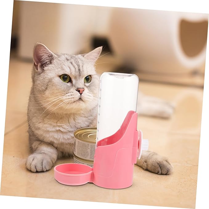Happyyami Pet Dog Water Feeder Hanging Automatic Drinking Device for Cats Dogs Space-Saving Design Easy Installation Hydration for Cage Use Elegant