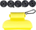 Dookie Dozer Innovative Dog Pooper Scooper with 5 Rolls Dog Poop Bags - Compact, Portable, Easy to Use - Carabiner Attaches to Leash