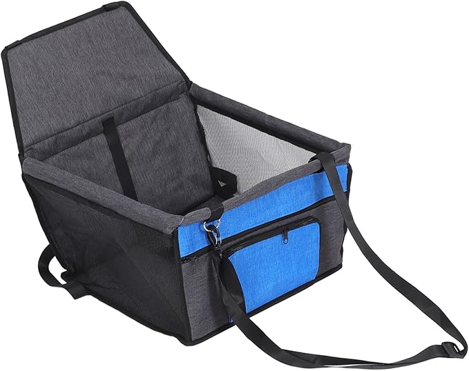 Toyvian Portable Pet Car Seat Breathable Design Comfortable Travel Carrier for Dogs and Cats with Front Pocket for Easy Storage