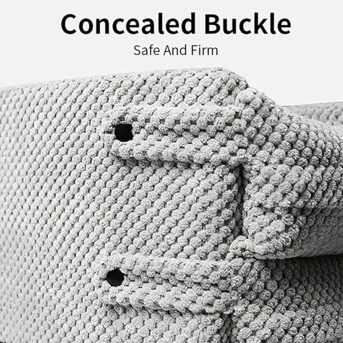 Generic Waggle Portable Pet Nonslip Car Seat with Seat Belt (Coffee White, Free Size)