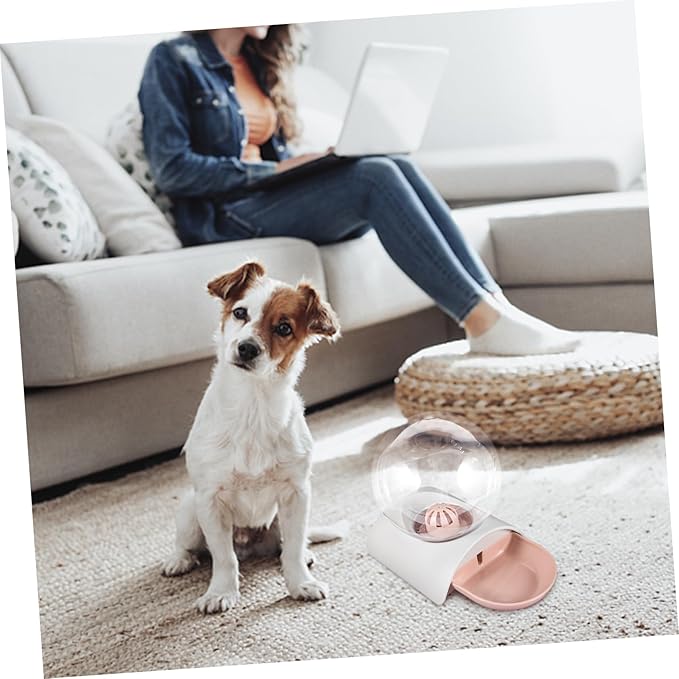 ERINGOGO Large Capacity Automatic PET Water Dispenser for Cats and Dogs Bubble Waterer Simple Fill Design for Home and Travel